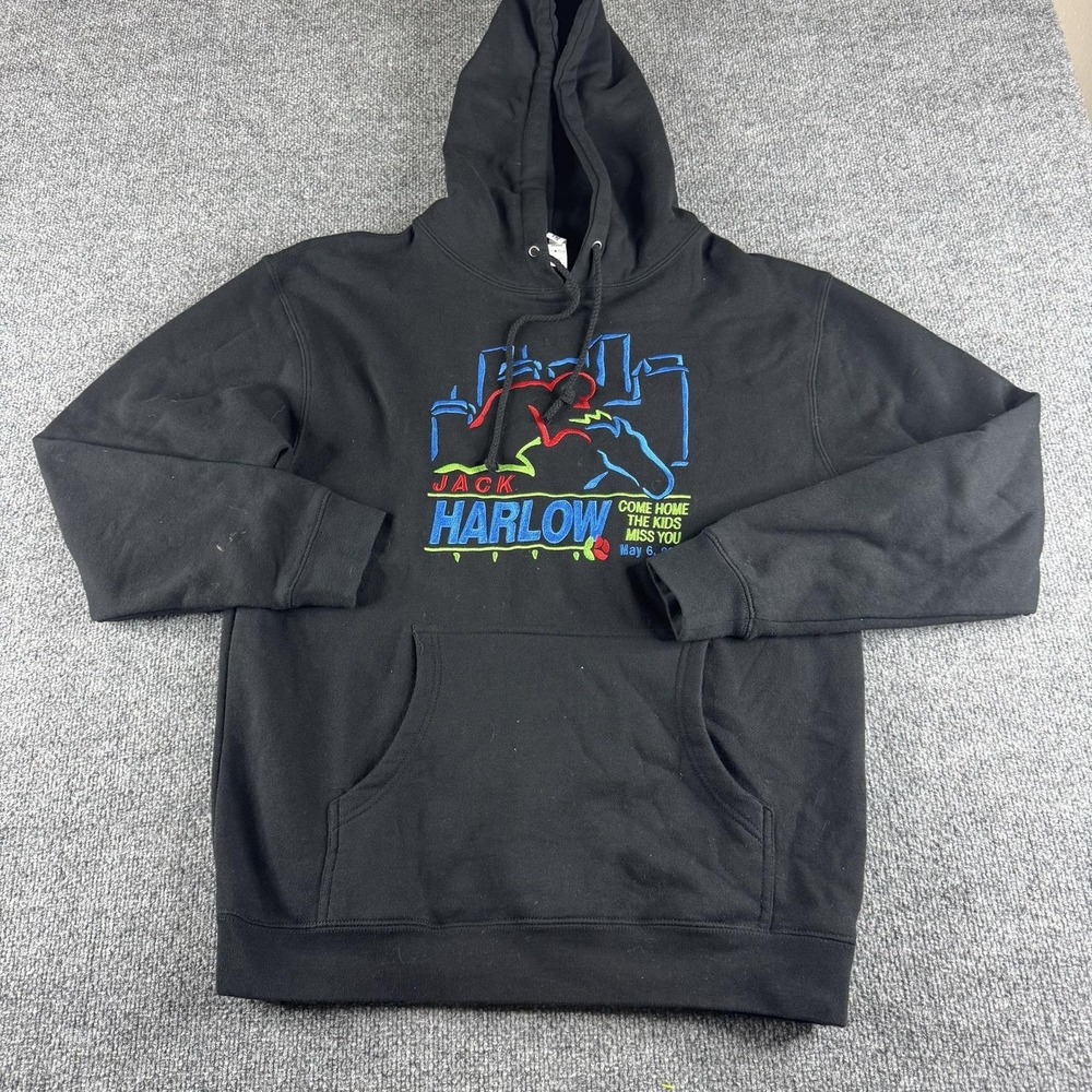 Jack‎ Harlow Hoodie Mens M Black Come Home Kids Miss You Pullover Sweatshirt